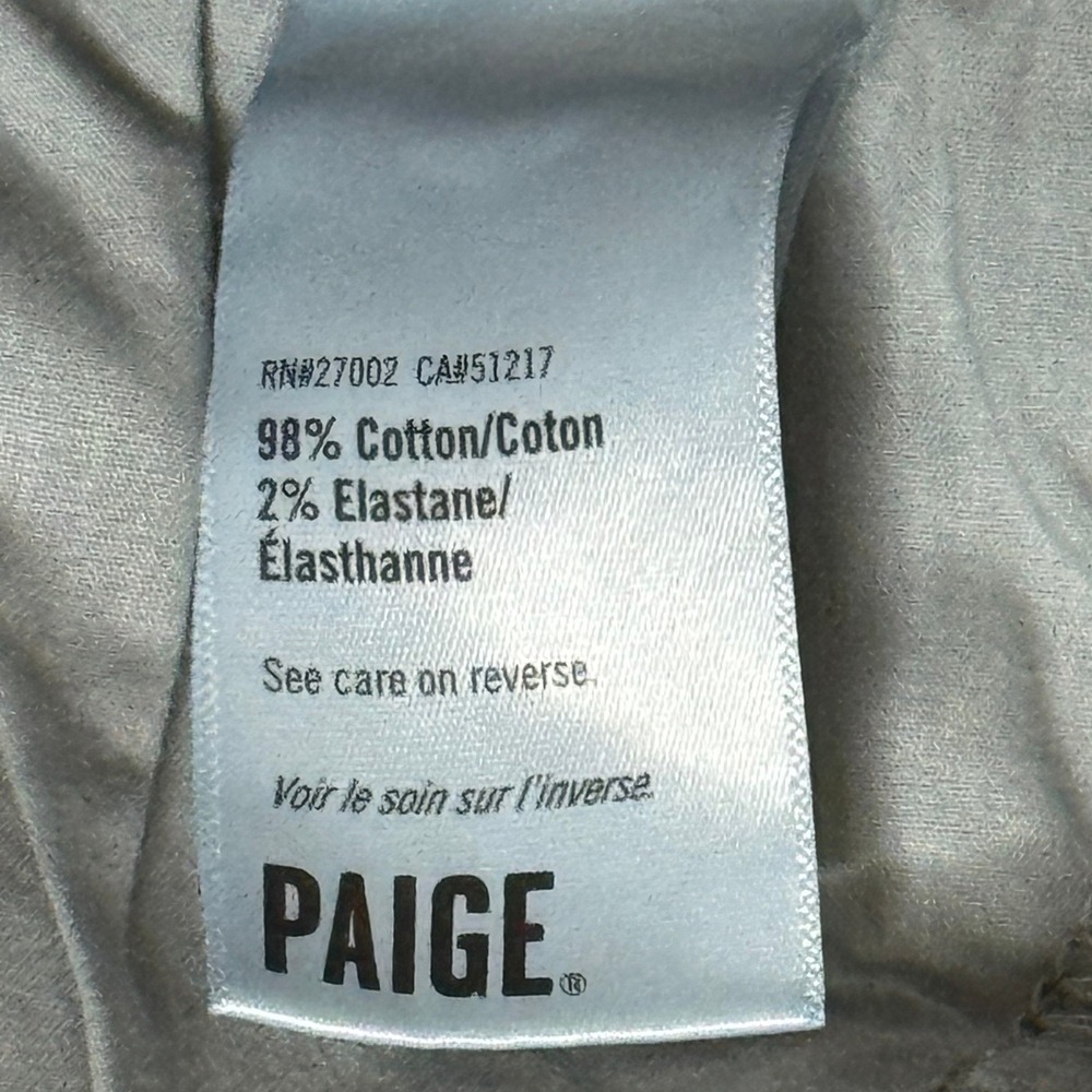 PAIGE Dion Cargo Pockets Gracie Lou Flare Jeans Sz 26 High Rise Dark Wash NWT - Picture 10 of 15